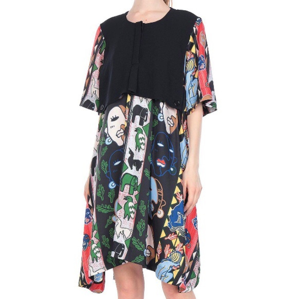Carven Picasso cubist swing dress 6